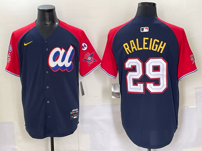 Men Seattle Mariners #29 Raleigh Blue MLB  All star Nike 2025 Jersey style 0018